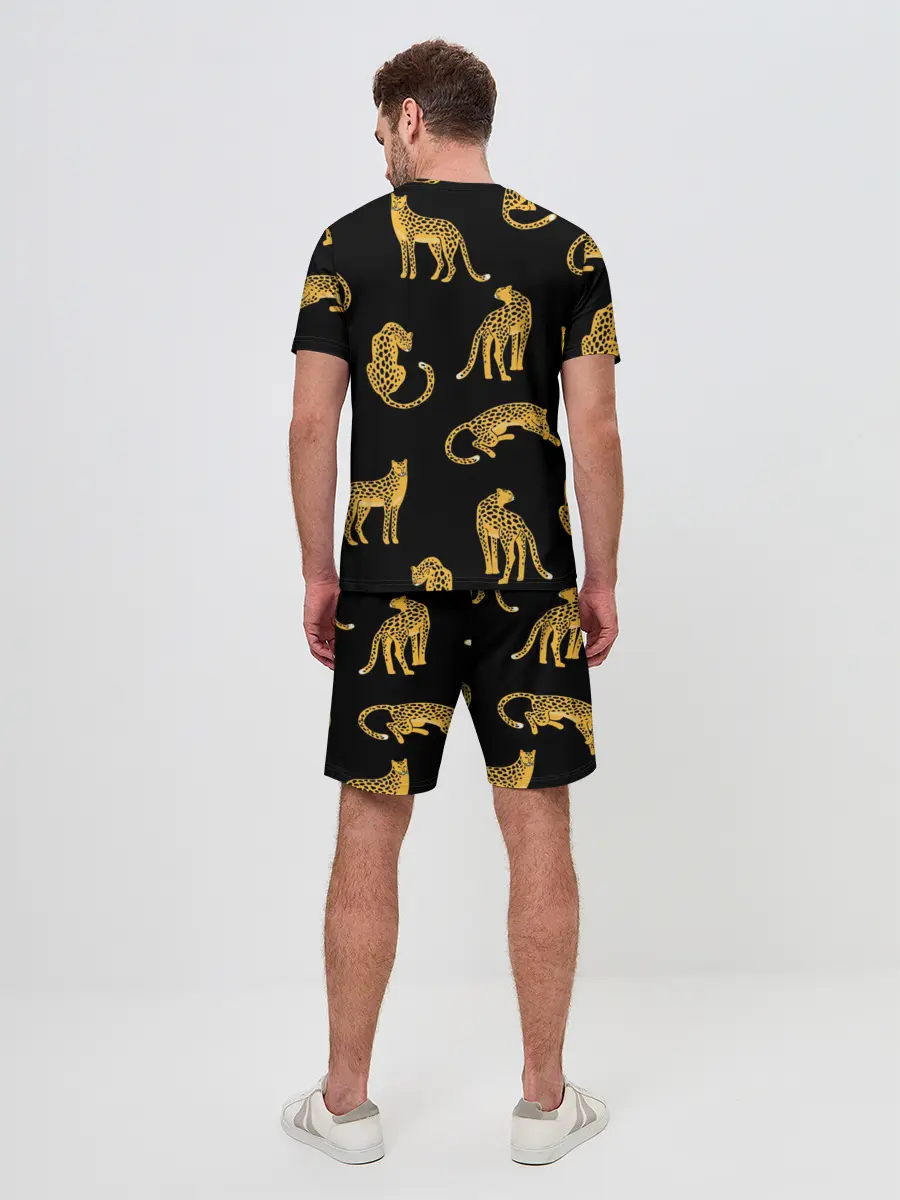 Мужской костюм с шортами / Леопарды