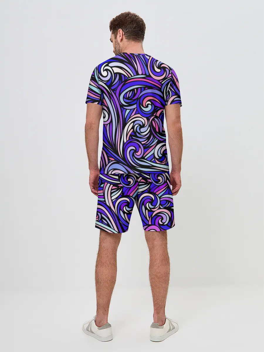 Мужской костюм с шортами / Волны