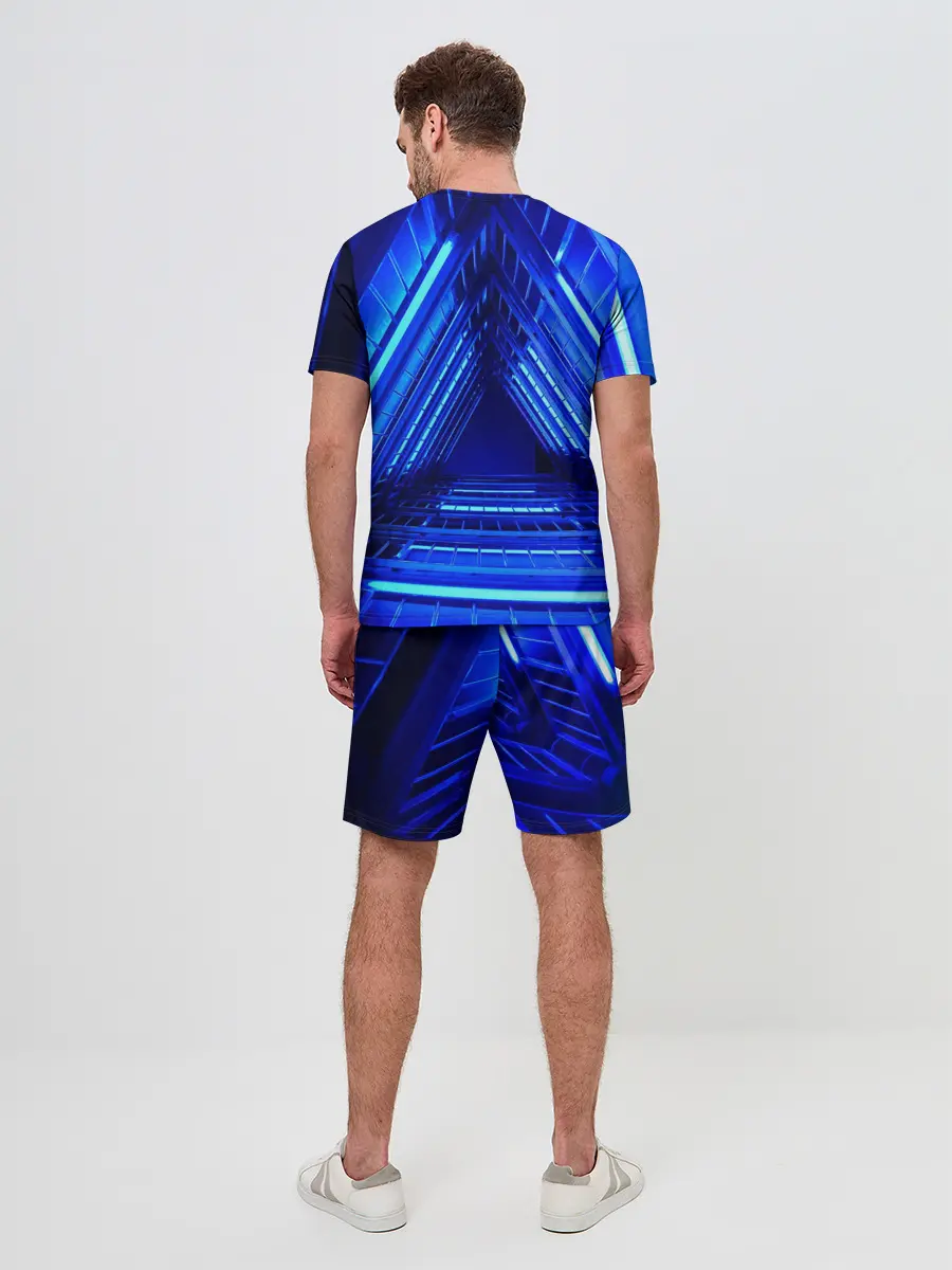 Мужской костюм с шортами / Неоновый тоннель