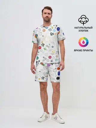 Мужской костюм с шортами / космос