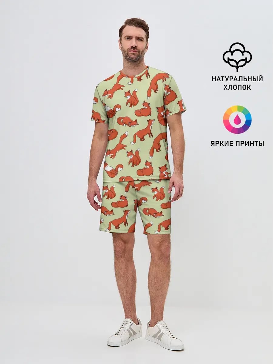 Мужской костюм с шортами / Осенние лисички