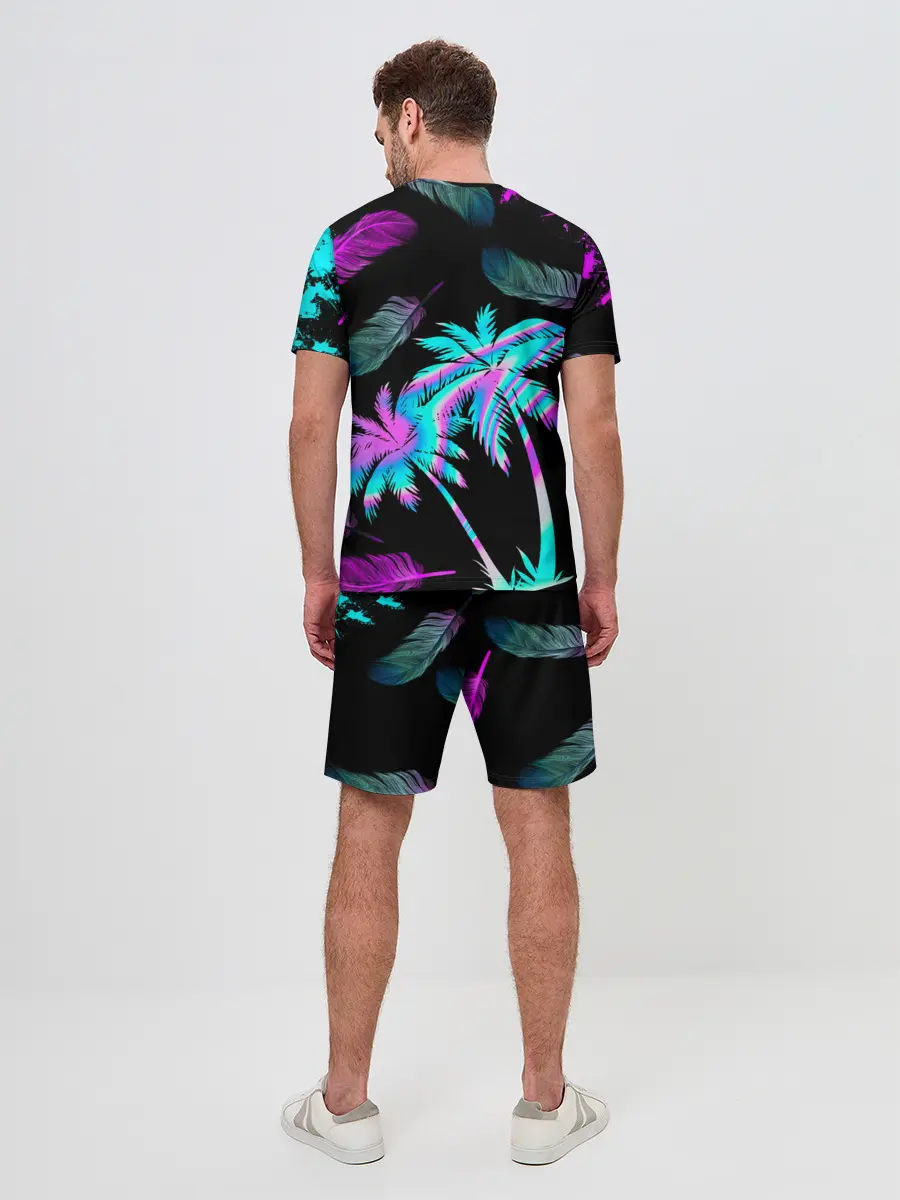 Мужской костюм с шортами / Неоновое лето