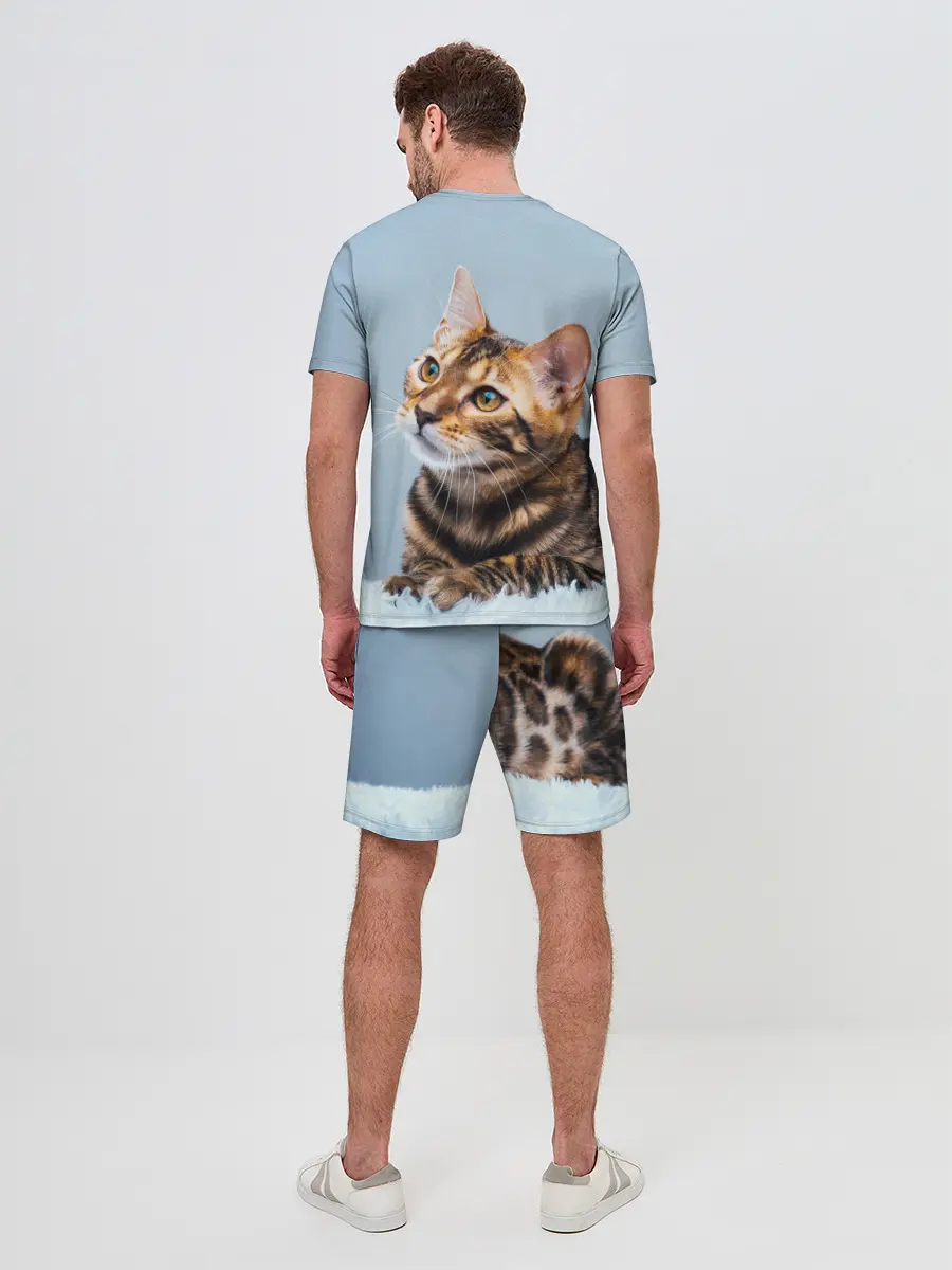 Мужской костюм с шортами / Бенгальский кот