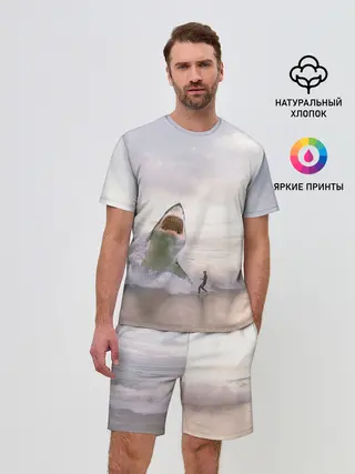 Мужской костюм с шортами / Мегалодон