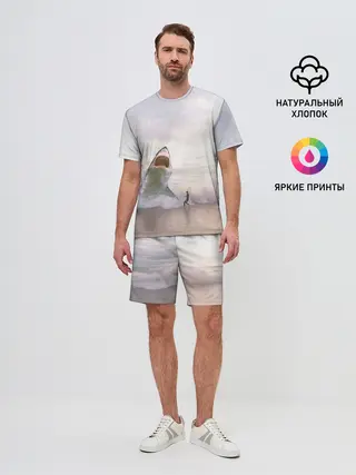 Мужской костюм с шортами / Мегалодон