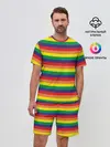 Мужской костюм с шортами / Радуга