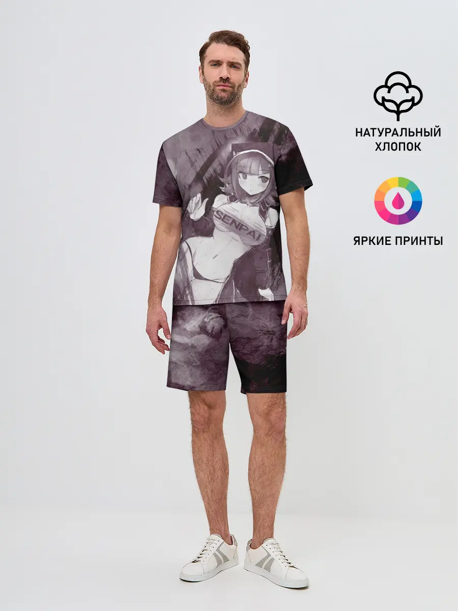 Мужской костюм с шортами / Danganronpa акварель