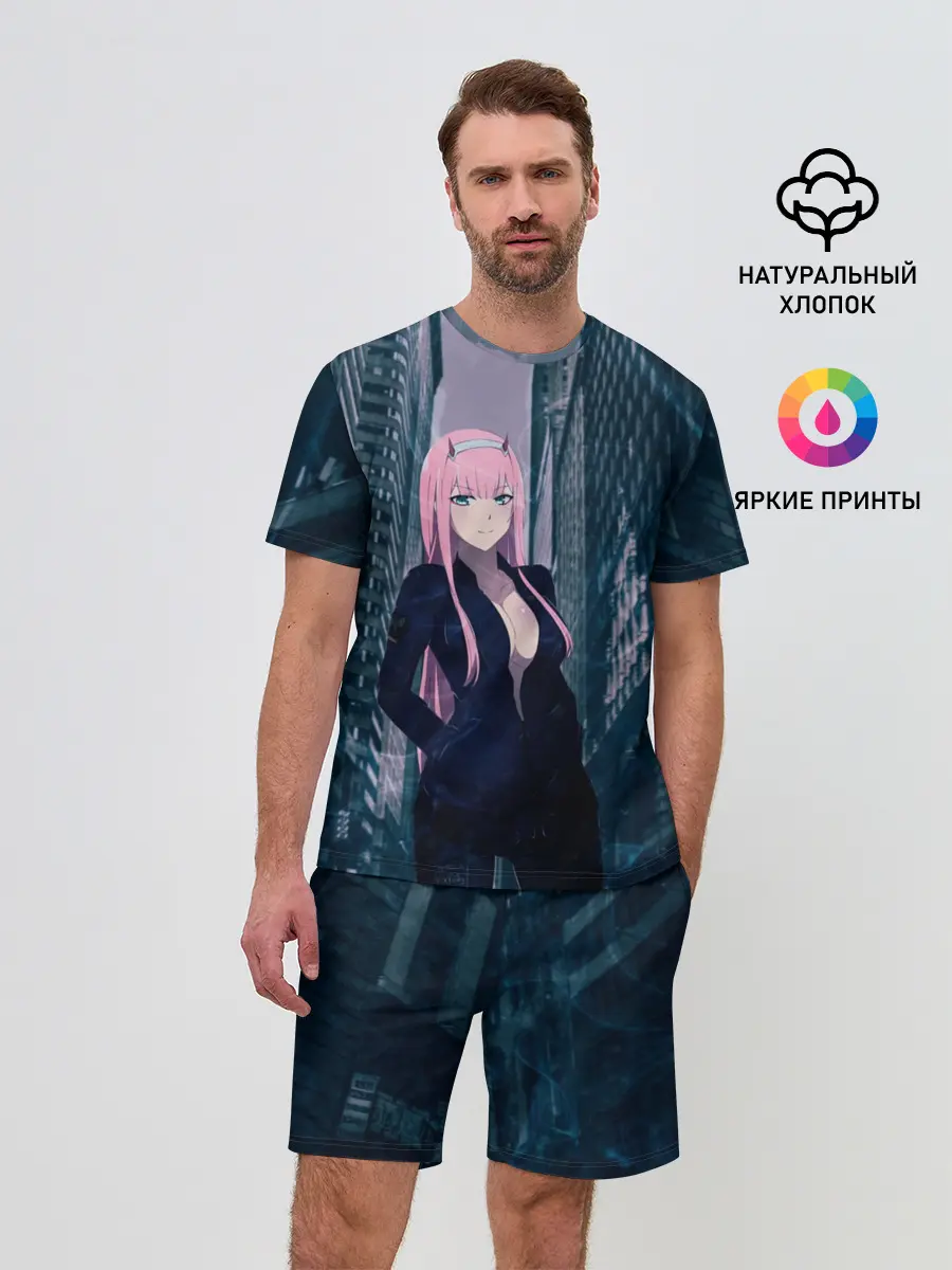 Мужской костюм с шортами / Zero Two в большом городе