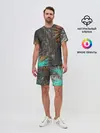 Мужской костюм с шортами / Palm glitch art