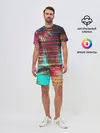 Мужской костюм с шортами / Palm glitch art