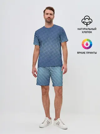 Мужской костюм с шортами / Хаотичный горошек
