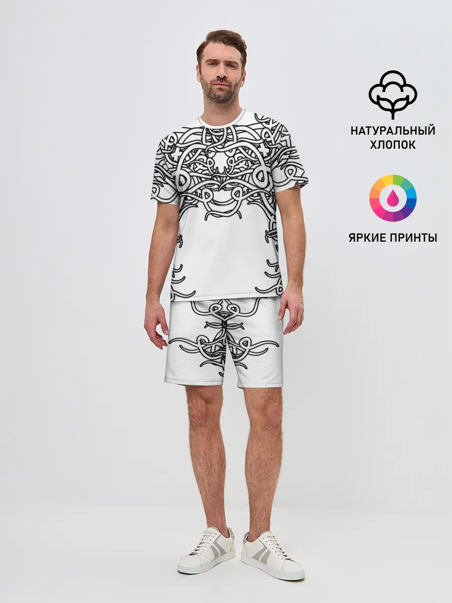 Мужской костюм с шортами / Фэнтези мотылёк