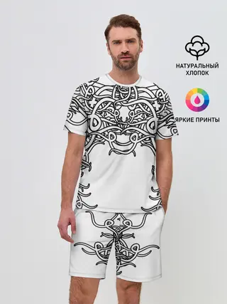 Мужской костюм с шортами / Фэнтези мотылёк