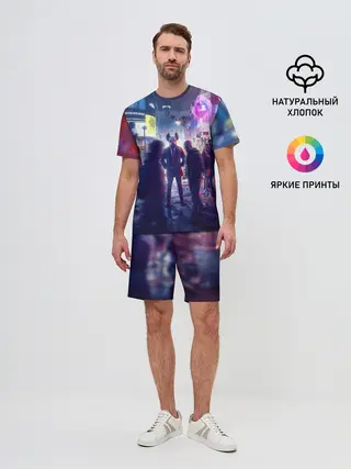 Мужской костюм с шортами / Маска Watch dogs