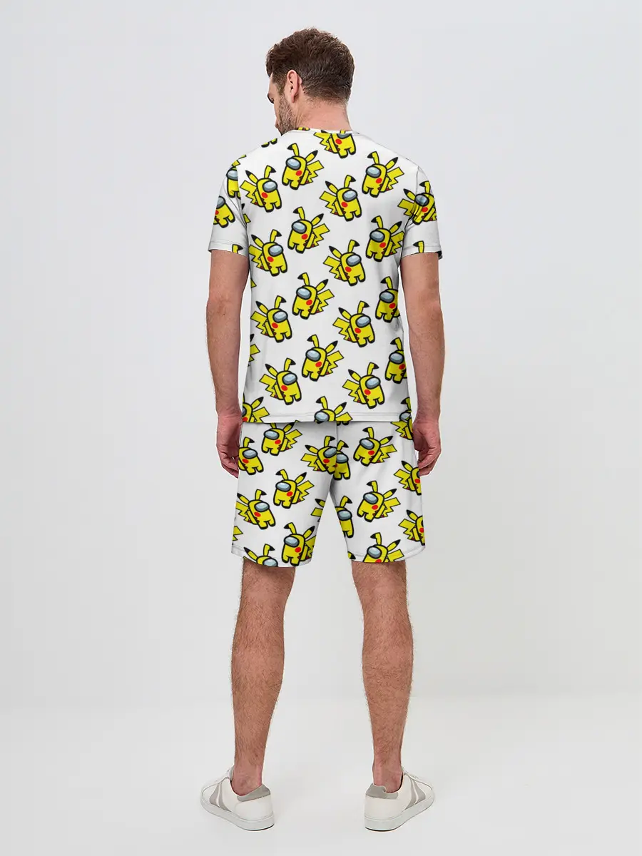 Мужской костюм с шортами / Among us Pikachu