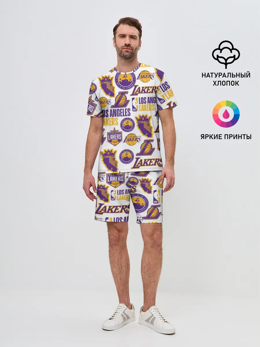 Мужской костюм с шортами / LAKERS LOGO