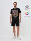Мужской костюм с шортами / Разноцветный Волк