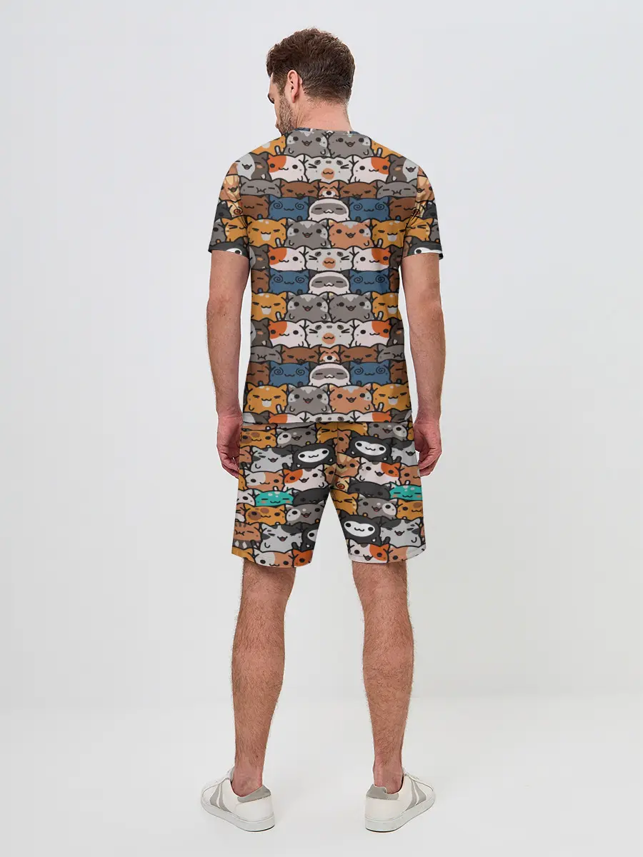 Мужской костюм с шортами / Котейки