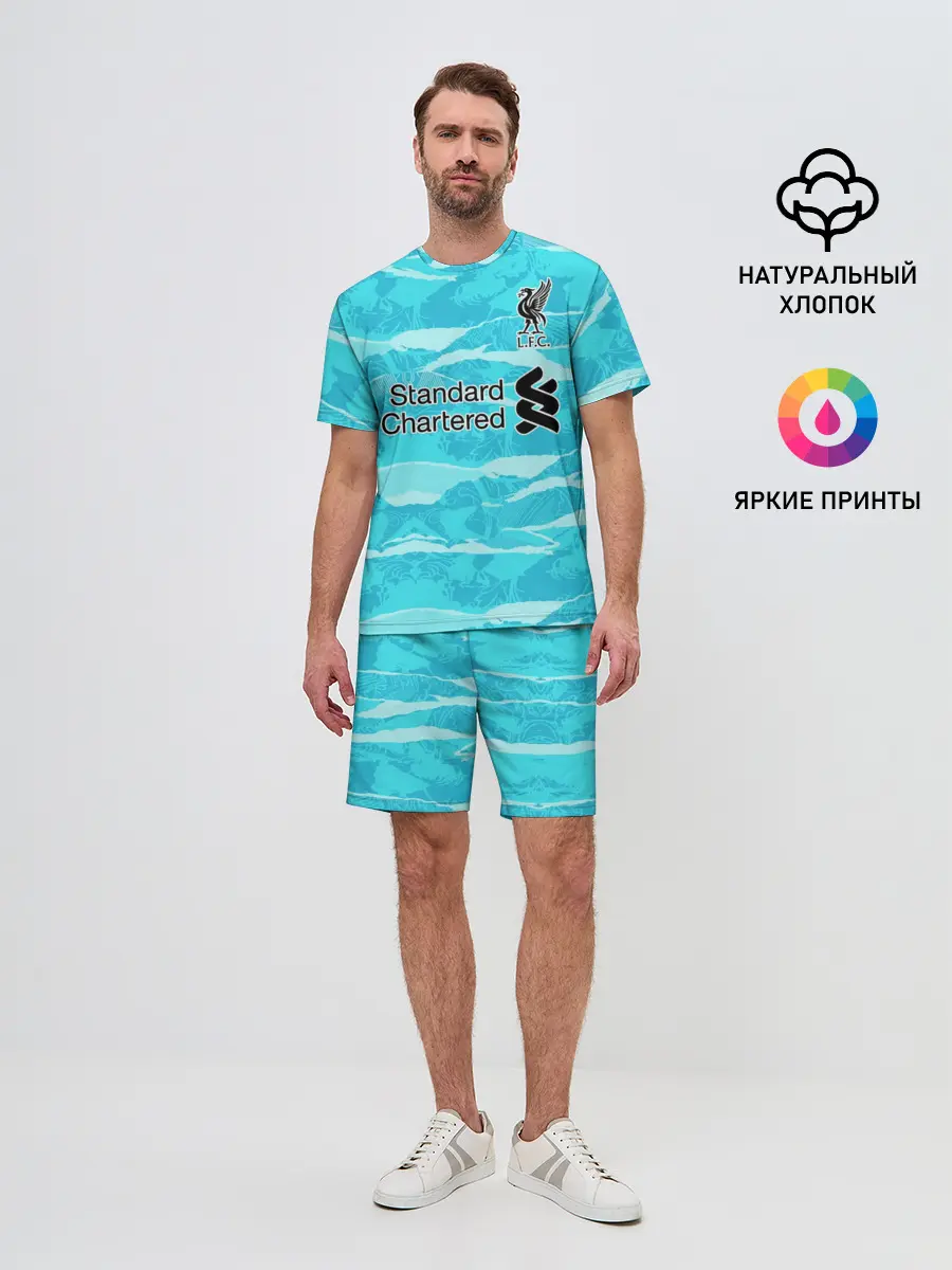 Мужской костюм с шортами / LIVERPOOL выездная сезон 20/21