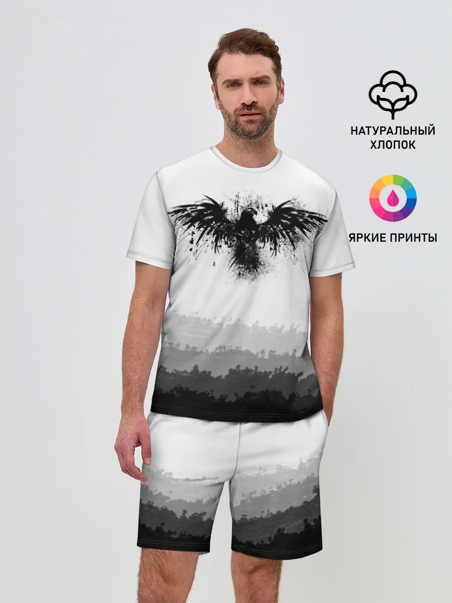 Мужской костюм с шортами / ЧЁРНЫЙ ВОРОН