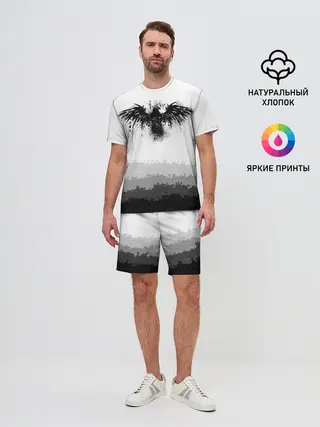 Мужской костюм с шортами / ЧЁРНЫЙ ВОРОН