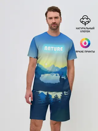 Мужской костюм с шортами / NATURE