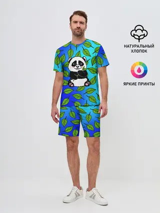 Мужской костюм с шортами / Панда