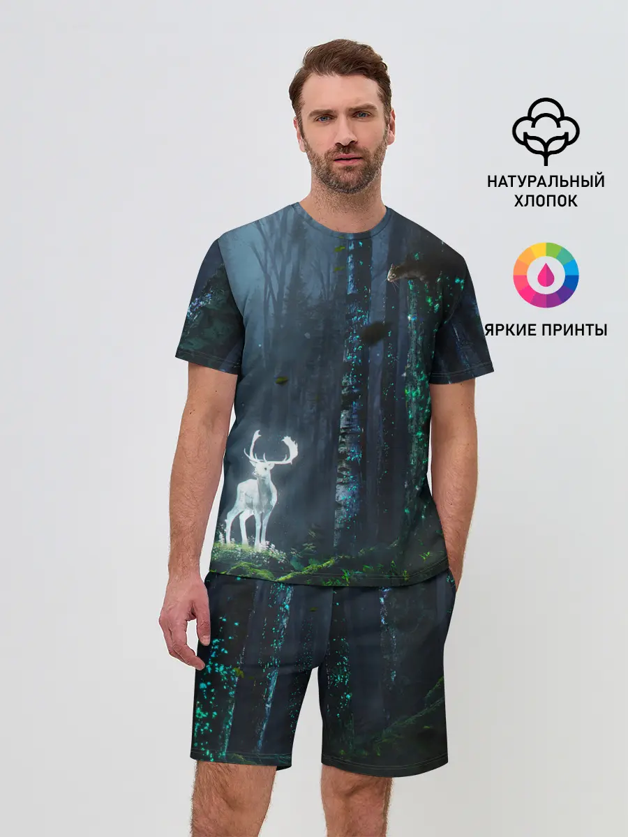 Мужской костюм с шортами / Олень