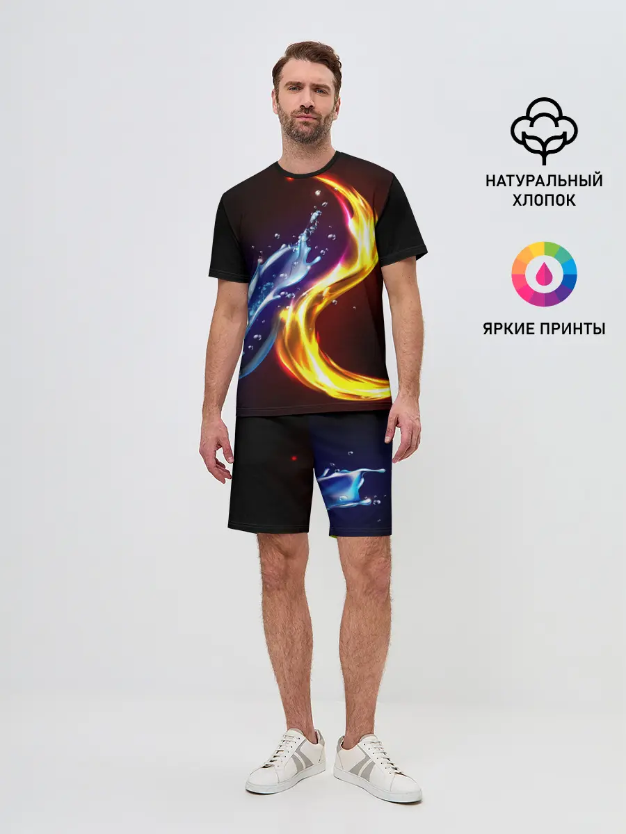 Мужской костюм с шортами / ОГОНЬ И ВОДА