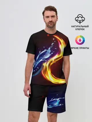 Мужской костюм с шортами / ОГОНЬ И ВОДА