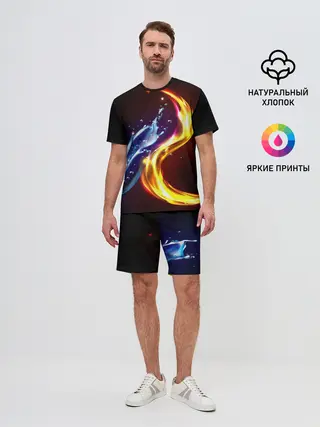 Мужской костюм с шортами / ОГОНЬ И ВОДА