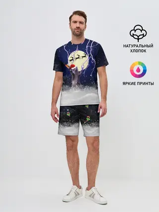 Мужской костюм с шортами / Новогодний Кот