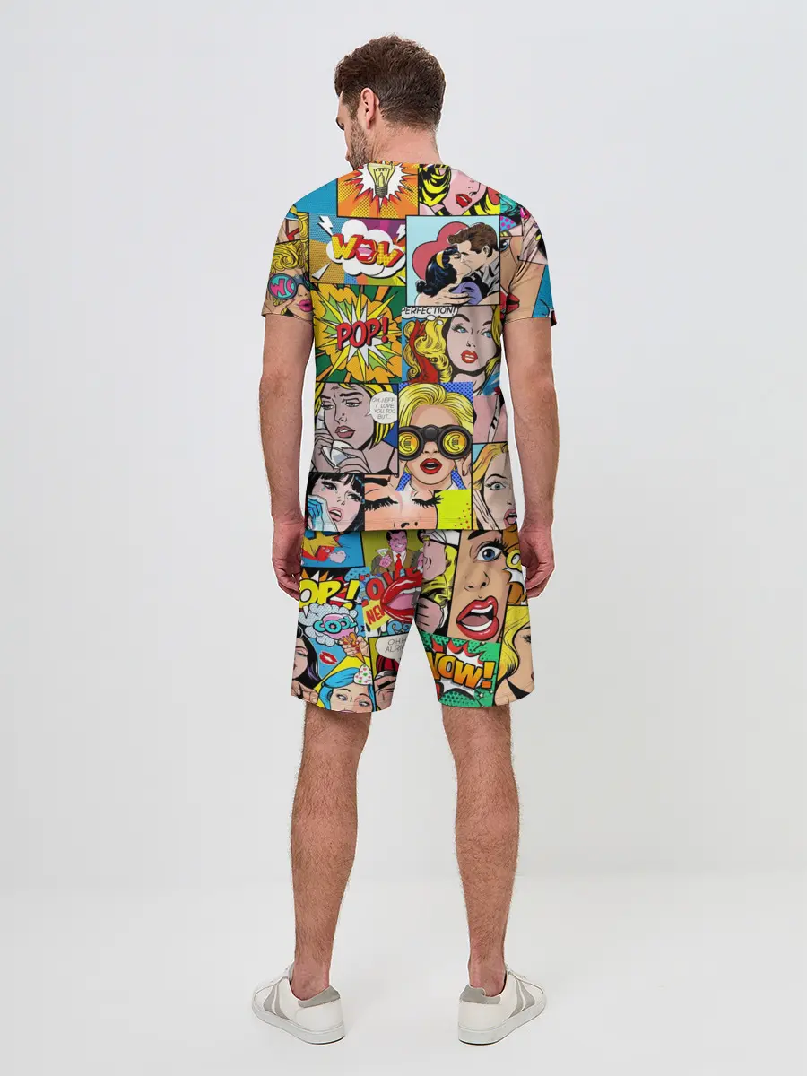 Мужской костюм с шортами / Pop Art