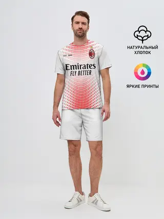 Мужской костюм с шортами / AC MILAN 20/21 - ГОСТЕВАЯ