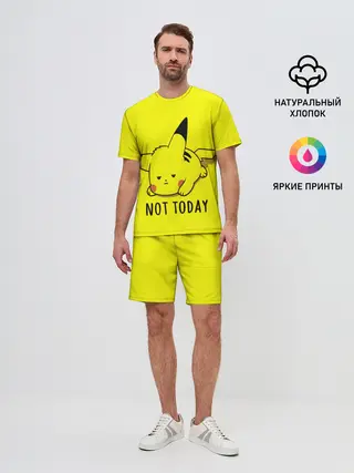 Мужской костюм с шортами / Пикачу лень