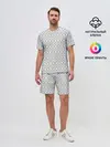 Мужской костюм с шортами / Геометрический узор