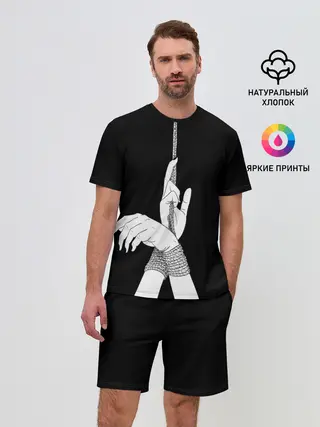 Мужской костюм с шортами / Связанные руки эстетика