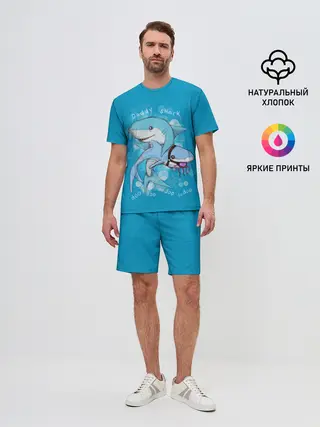 Мужской костюм с шортами / Dady Shark
