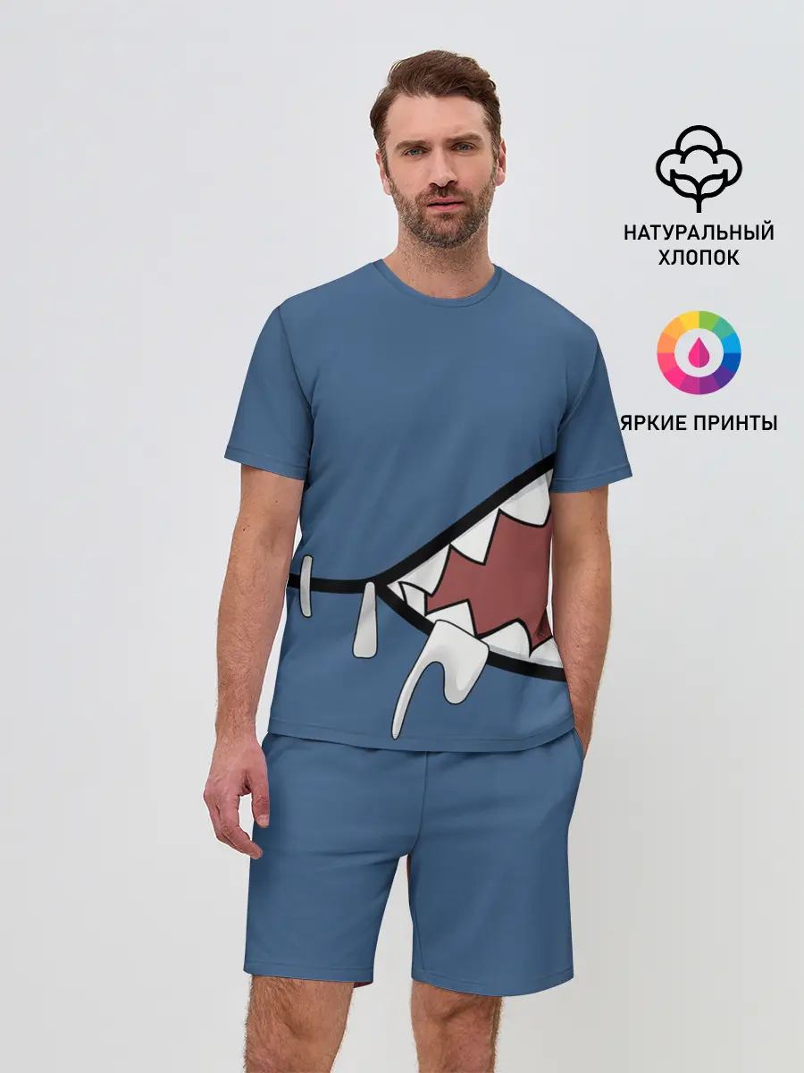 Мужской костюм с шортами / Акула gawr gura