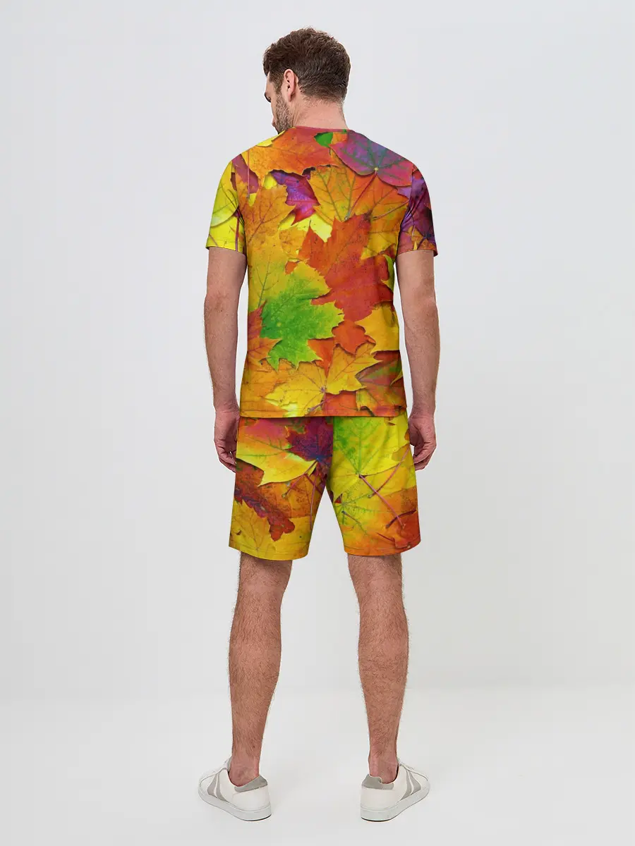 Мужской костюм с шортами / Осенние листья