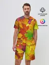 Мужской костюм с шортами / Осенние листья
