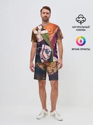 Мужской костюм с шортами / восхождение героя щита