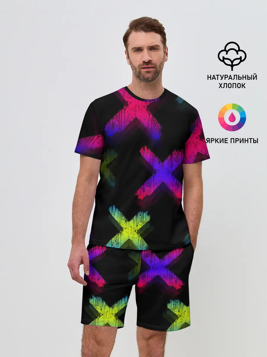 Мужской костюм с шортами / Крестики