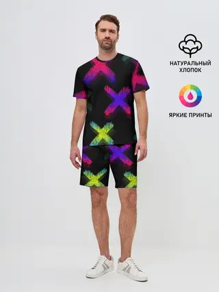 Мужской костюм с шортами / Крестики