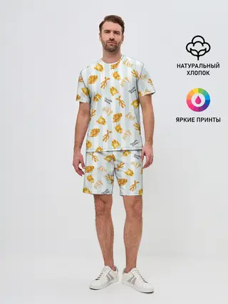 Мужской костюм с шортами / Baked Goods Pattern