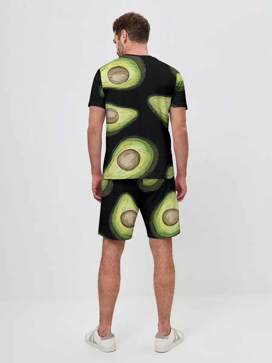 Мужской костюм с шортами / Авокадо