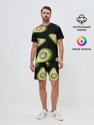 Мужской костюм с шортами / Авокадо