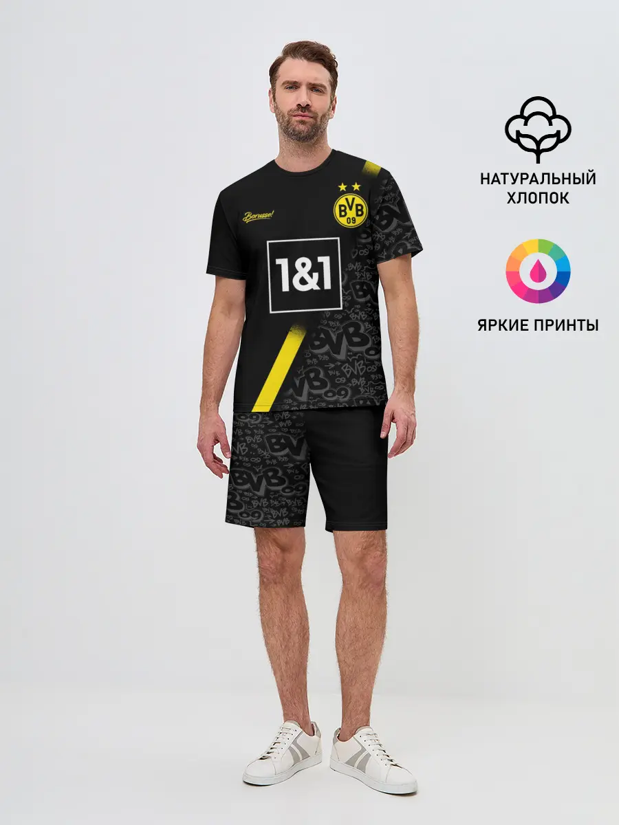 Мужской костюм с шортами / BORUSSIA выездная сезон 20/21