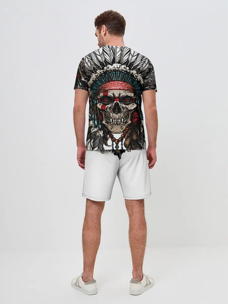 Мужской костюм с шортами / Череп индейца