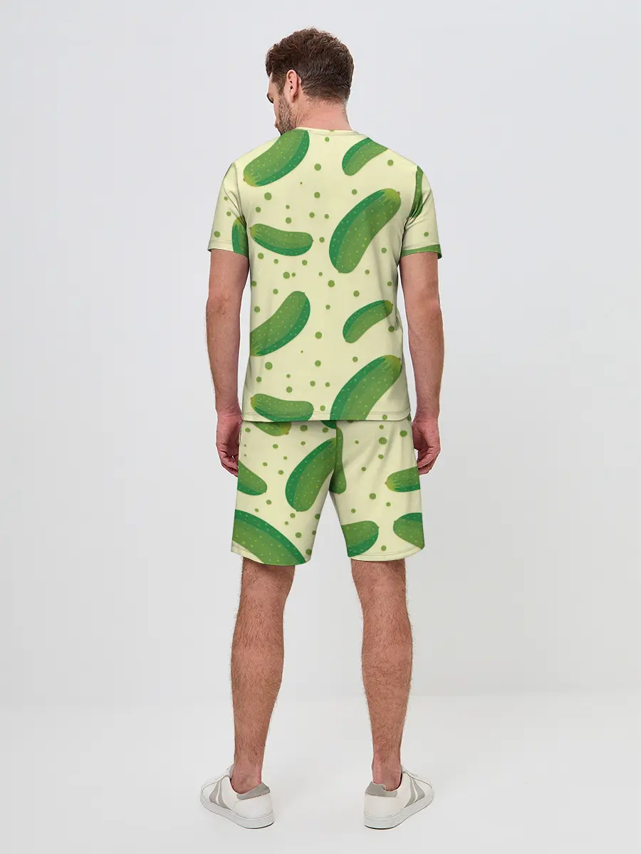 Мужской костюм с шортами / Огурчики